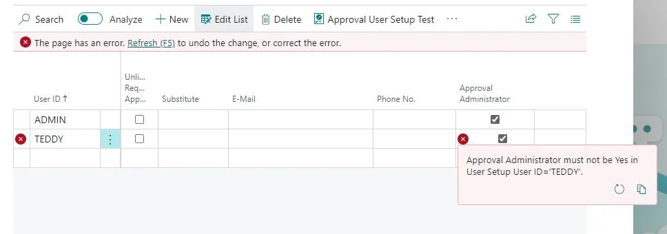 Error if you try to assign more than one user