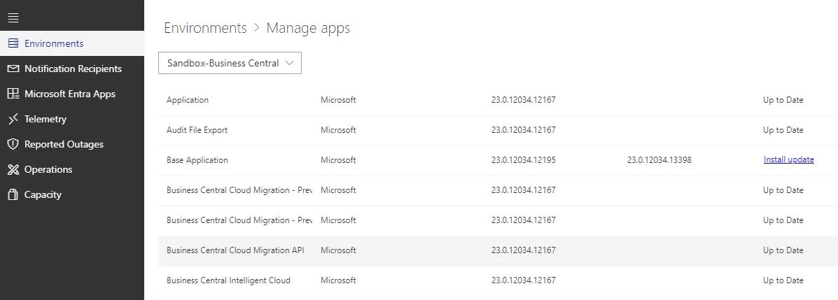 Install update manually
