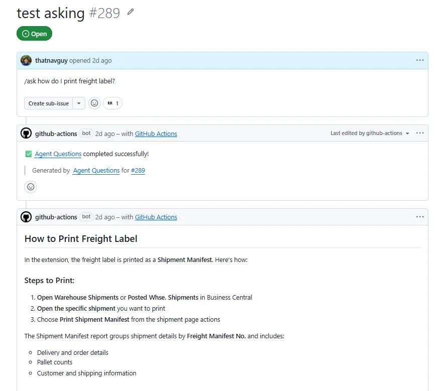 Ask Agent