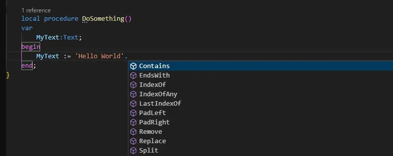 Build-in Methods for Text
