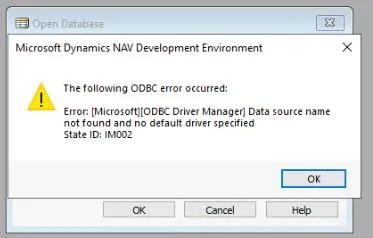 Error IM002
