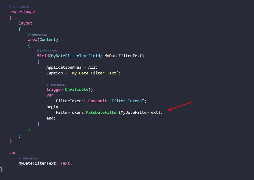 Using Filter Tokens codeunit