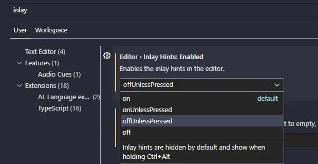 Enable inlay hints