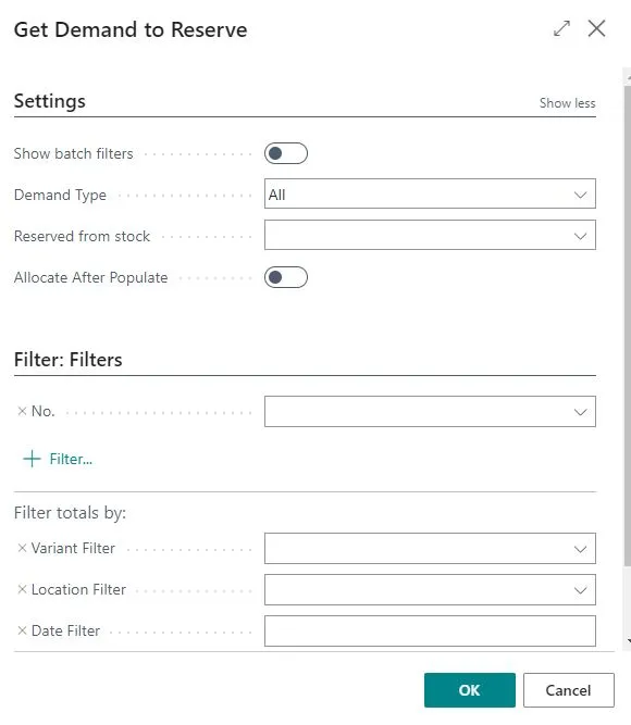 Get Demand to Reserve