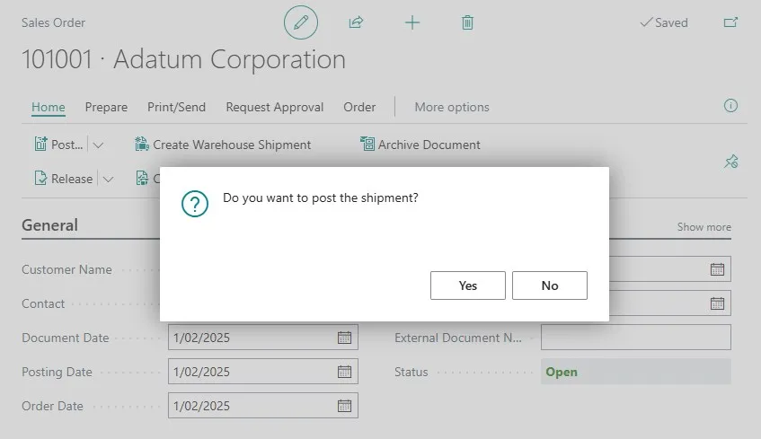 Sales Invoice Posting Policy - Prohibited
