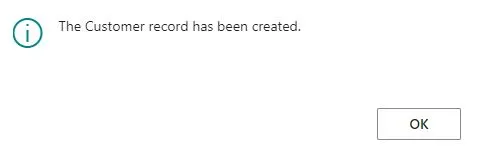 New Customer is created