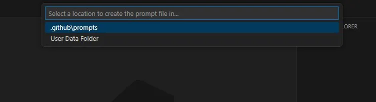 Select Prompt Location