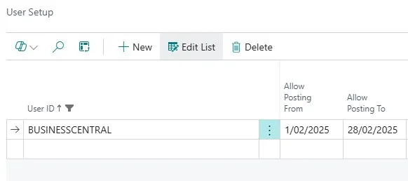 Entra User in User Setup