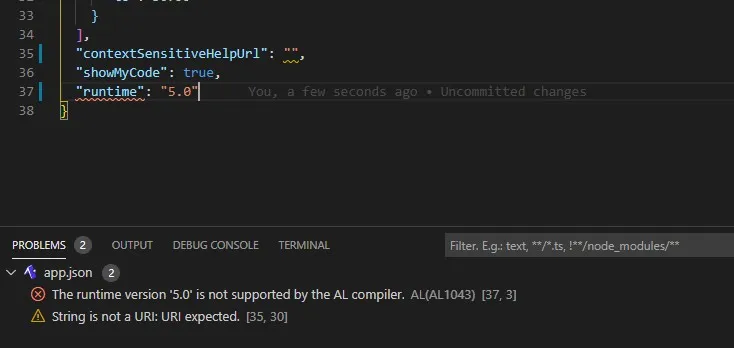 Error on runtime 5.0