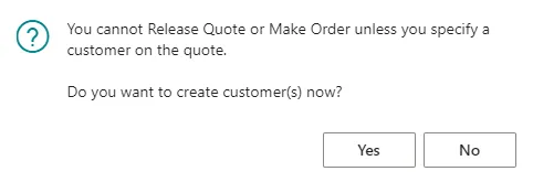Confirm new customer creation