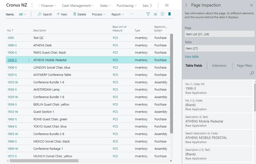 Page Inspection