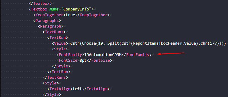 BC Friday Tips #76 Barcode Fonts in RDL Reports