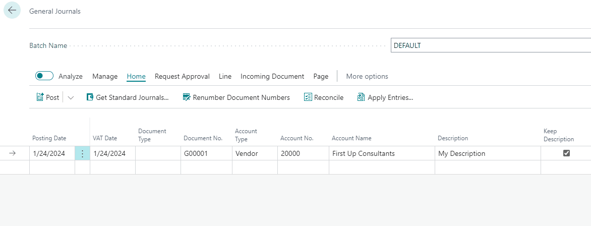 d365 general journal workflow